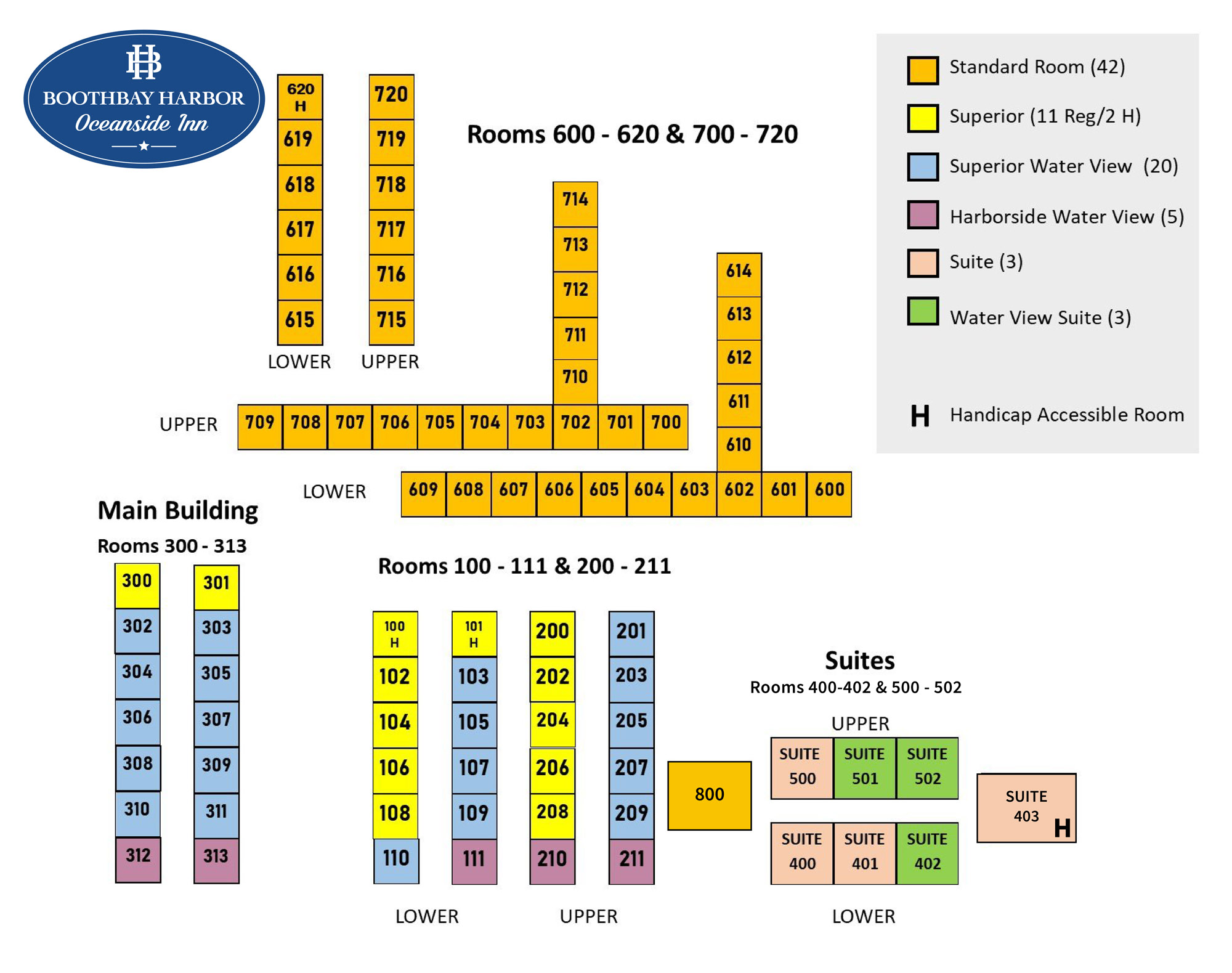 boothbay harbor oceanside inn property map