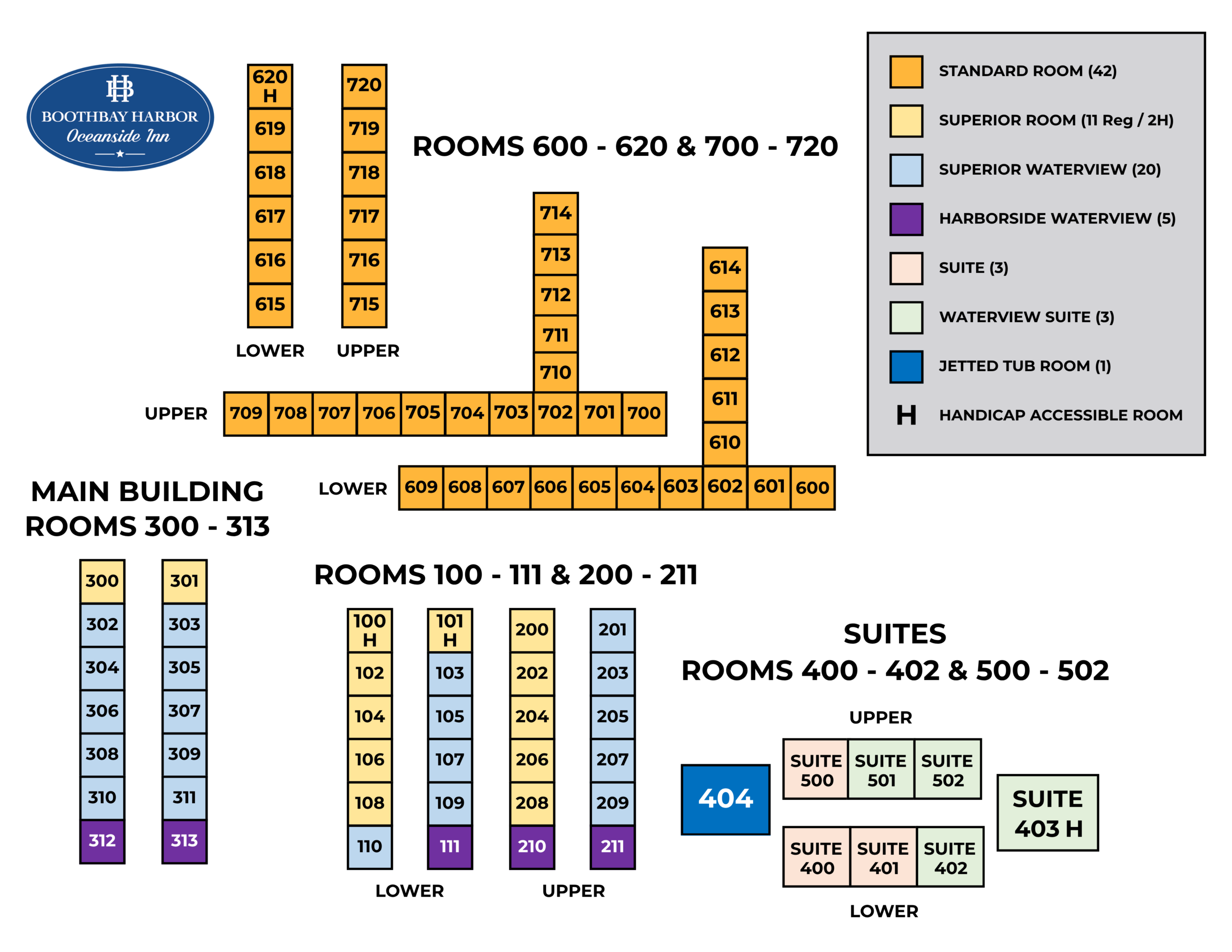 boothbay harbor oceanside inn property map
